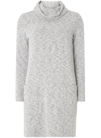 Dorothy Perkins Grey Cowl Neck Dress