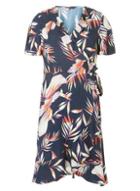 Dorothy Perkins *vero Moda Navy Print Wrap Dress