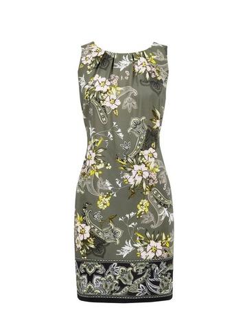Dorothy Perkins Petite Khaki Paisley Print Shift Dress