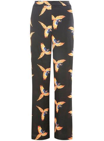 Dorothy Perkins Navy Bird Print Palazzo Trousers