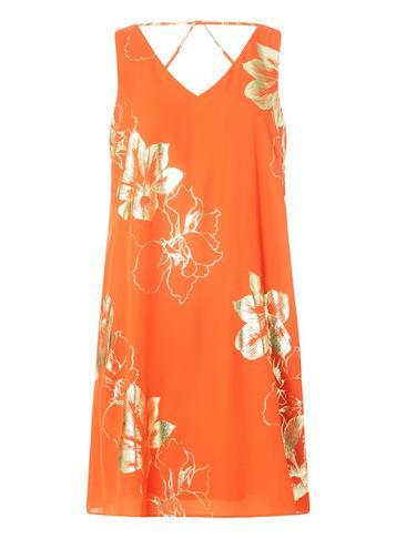 Dorothy Perkins Orange Foil Shift