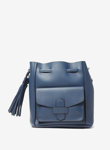Dorothy Perkins Navy Duffle Tassel Cross Body Bag