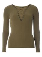 Dorothy Perkins *only Khaki Lace Up Top