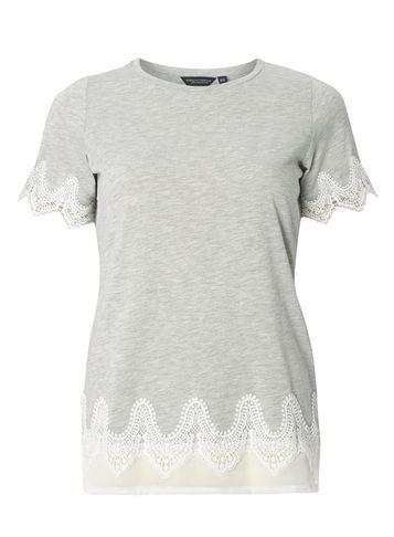 Dorothy Perkins Grey Chiffon Hem T-shirt
