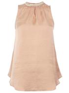 Dorothy Perkins Blush Satin Long Line Top