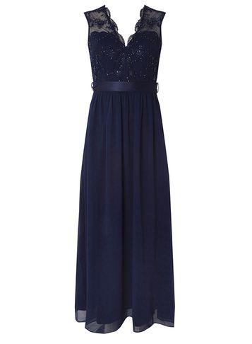 Dorothy Perkins *showcase Navy Mila Sequin Maxi Dress