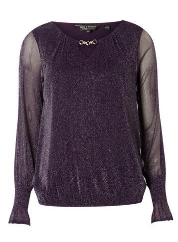 Dorothy Perkins *billie & Blossom Purple Glitter Trim Blouse