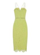 Girls On Film *girls On Film Strappy Lime Lace Midi Bodycon Dress