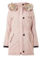 Dorothy Perkins *only Pink Fur Hood Parka Coat