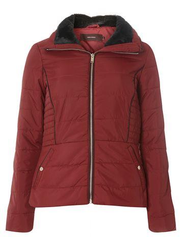 Dorothy Perkins *vero Moda Wine Piped Padded Jacket