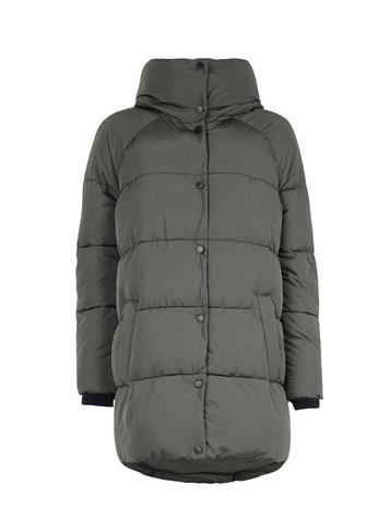 *only Green Quilted Hooded Coat