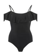 Dorothy Perkins *black Plain Bardot Swimsuit