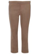 Dorothy Perkins Mocha Cotton Cropped Trousers