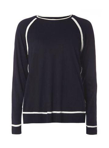Dorothy Perkins Navy Tipped Jumper