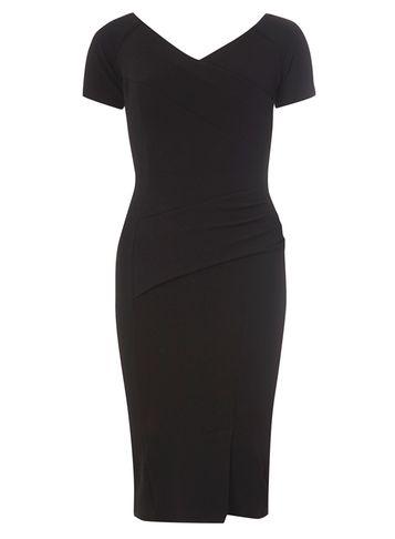 Dorothy Perkins *feverfish Black Off The Shoulder Dress