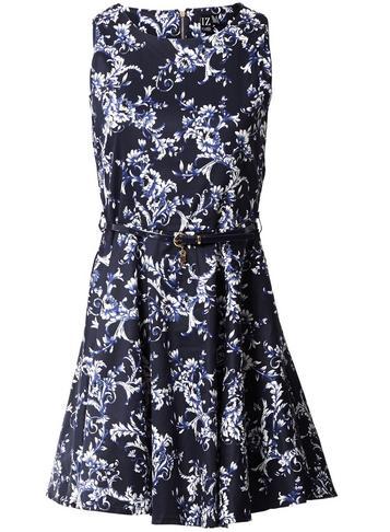 Dorothy Perkins *izabel London Navy Print Skater Dress