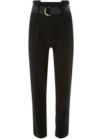 Dorothy Perkins *black D-ring Tapered Leg Trousers