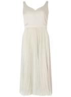 Dorothy Perkins *luxe Nude Glitter Plisse Dress