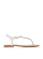*head Over Heels By Dune White Lucii Flat Sandals