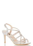 *quiz Silver Shimmer Diamante Sandals