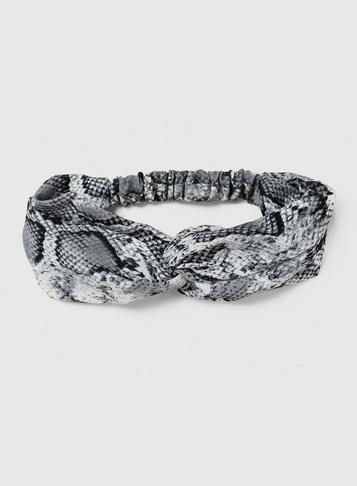Dorothy Perkins Black And White Snake Print Headband