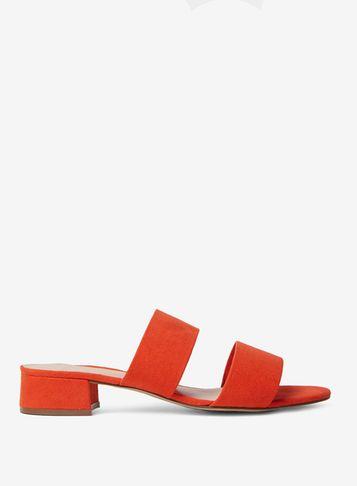 Dorothy Perkins Wide Fit Orange 'storm' Mules
