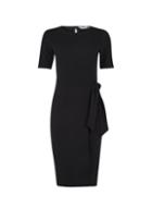 Dorothy Perkins Petite Black Knot Front Shift Dress