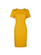 Dorothy Perkins Petite Yellow Button Shift Dress