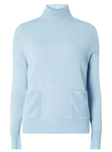 Dorothy Perkins *vero Moda Blue Funnel Neck Blouse