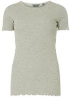 Dorothy Perkins *tall Grey Ruffle Edge T-shirt