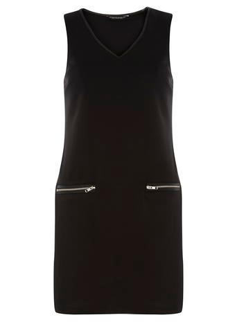 Dorothy Perkins Black V Neck Pinny Dress