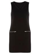 Dorothy Perkins Black V Neck Pinny Dress