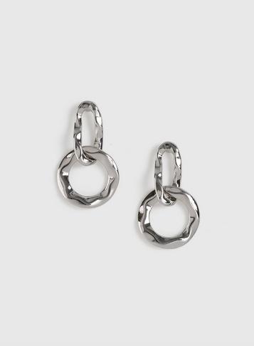 Dorothy Perkins Silver Interlocked Double Earrings