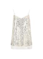 Dorothy Perkins Ivory Lace Sequin Camisole Top