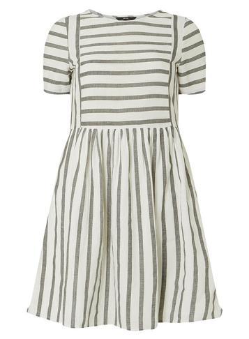 Dorothy Perkins *vero Moda Black And White Striped Skater Dress