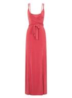 Dorothy Perkins *girls On Film Coral Slinky Coral Maxi Dress