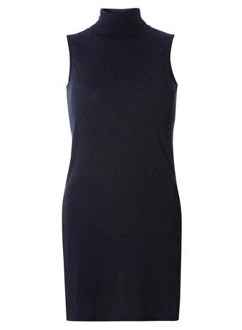 Dorothy Perkins Blue Split Side Roll Neck Top
