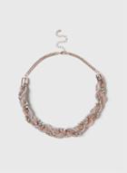 Dorothy Perkins Pink Plait Collar Necklace