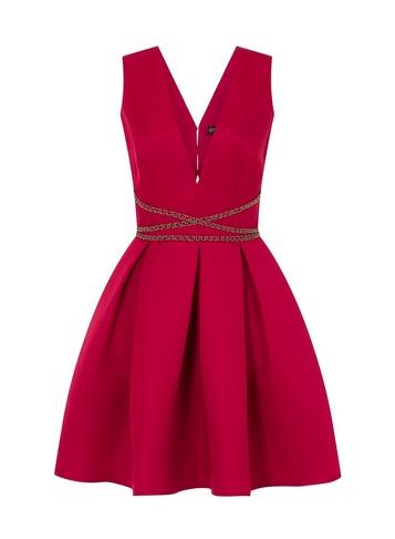 *little Mistress Berry Fit And Flare Dress