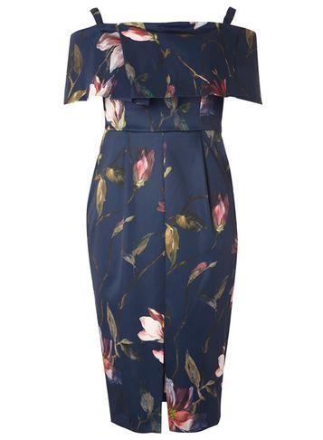 Dorothy Perkins Floral Bardot Pencil Dress