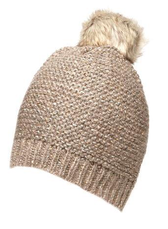 Dorothy Perkins Oat Fur Pom Pom Sequin Hat