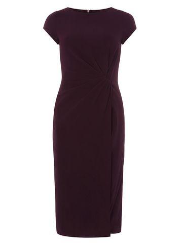 Dorothy Perkins *lily & Franc Purple Manipulated Pencil Dress