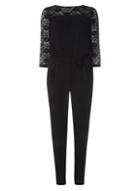 Dorothy Perkins Black Lace Top Jumpsuit