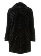 Dorothy Perkins Black Longline Faux Fur Coat