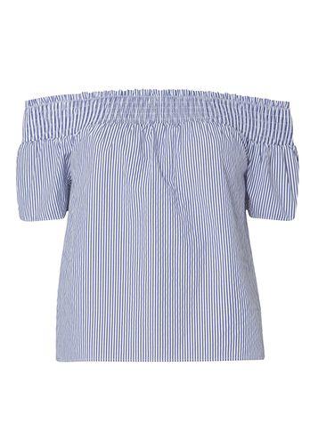 Dorothy Perkins Petite Blue Stripe Bardot Top