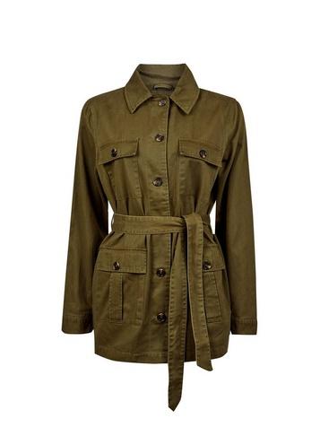 Dorothy Perkins Khaki Cotton Utility Shacket