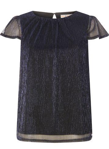 Dorothy Perkins *billie & Blossom Petite Cobalt Plisse Shell Top