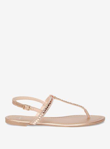 Dorothy Perkins Widefit Rose Gold Flavour Sandals