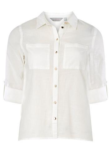 Dorothy Perkins Petite White Cotton Shirt