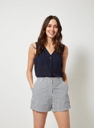 Dorothy Perkins Navy Stripe Print Shorts
